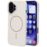 Mobiparts Slim Line Coque iPhone 16 MagSafe Coque arrière Rigide - Off White