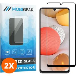 Mobigear Premium Samsung Galaxy A42 Verre trempé Protection d'écran - Compatible Coque - Noir (Lot de 2)