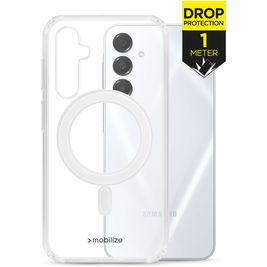 Mobilize Naked Protection Coque Transparente Samsung Galaxy A57 MagSafe Coque arrière Rigide Anti-Chocs - Transparent