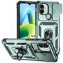 Mobigear Armor Ring Cam Slide Coque Xiaomi Redmi A1 4G Coque arrière Rigide Anti-Chocs avec Anneau-Support et Protecteur Lentilles - Vert