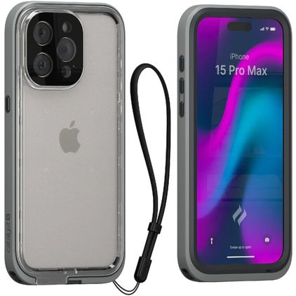 Catalyst Total Protection Coque iPhone 15 Pro Max Coque arrière Rigide Anti-Chocs - Gris
