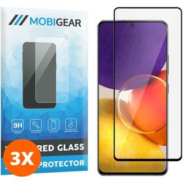 Mobigear Premium Samsung Galaxy A82 5G Verre trempé Protection d'écran - Compatible Coque - Noir (Lot de 3)