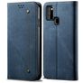 Mobigear Denim Slim Housse Samsung Galaxy A21s Etui Porte-Monnaie - Bleu