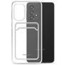 Mobilize Gelly Card Coque Transparente Samsung Galaxy A13 4G Coque arrière en TPU Souple avec Porte-Cartes - Transparent