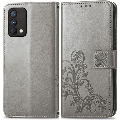 Mobigear Clover Realme GT Master Edition Étui Portefeuille - Gris