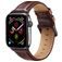 Mobigear Bologna Bracelet Cuir pour Apple Watch Fermeture boucle ardillon - 49/46/45/44 mm - Marron