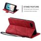 Mobigear Rhombus Housse iPhone SE (2022) Etui Porte-Monnaie - Rouge