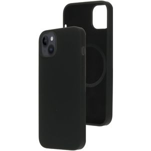Mobiparts Coque iPhone 14 Plus MagSafe Coque arrière en Silicone - Noir