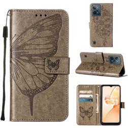 Mobigear Butterfly Housse Realme C31 Etui Porte-Monnaie - Gris