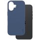 CARE by PanzerGlass Fashionable Coque iPhone 16 MagSafe Coque arrière en Silicone - Bleu