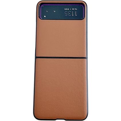 Mobigear Excellent Coque Motorola Razr 40 Coque arrière Rigide - Marron