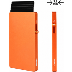 Valenta Cardprotector - Porte Cartes en en Aluminium - 5 Cartes - Compatible MagSafe - Orange