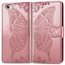 Mobigear Butterfly Housse iPhone 16e Etui Porte-Monnaie - Rose doré