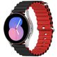 Mobigear Ocean Bracelet Silicone Smartwatch Fermeture boucle ardillon - Connexion universelle de 22 mm - Noir / Rouge