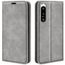 Mobigear Retro Slim Housse Sony Xperia 5 IV Etui Porte-Monnaie - Gris