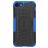 Mobigear Tire Coque iPhone 7 Coque arrière Rigide Anti-Chocs avec Support Amovible - Noir / Bleu