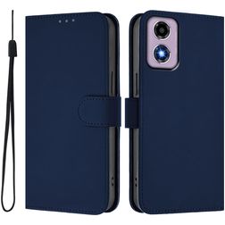 Mobigear Urban Wallet Housse Motorola Moto E14 Etui Porte-Monnaie - Bleu Marin