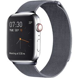 Mobigear Loop Bracelet Milanais Apple Watch Fermeture magnétique - 49/46/45/44 mm - Gris