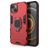 Mobigear Armor Ring Coque iPhone 13 Coque arrière Rigide Anti-Chocs avec Anneau-Support - Rouge