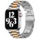 Mobigear Antwerp Bracelet Acier pour Apple Watch Fermeture boucle déployante - 49/46/45/44 mm - Rose doré / Argent