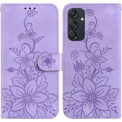 Mobigear Clover Samsung Galaxy M55 Étui Portefeuille - Violet