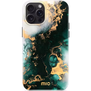 MIO Coque iPhone 15 Pro Max MagSafe Coque arrière Rigide - Green Marble