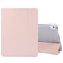 Mobigear Tri-Fold Gel Coque iPad Air 4 (2020) Etui en TPU,Similicuir + Porte-crayon - Rose