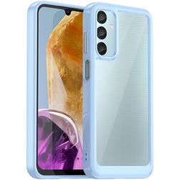 Mobigear Crystal Samsung Galaxy M15 Plastique rigide Coque arrière - Bleu