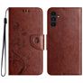 Mobigear Flowers Housse Samsung Galaxy A56 Etui Porte-Monnaie - Marron