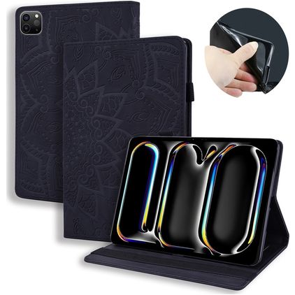 Mobigear Mandala Coque iPad Pro 13 Pouces (2025) Etui - Noir