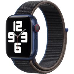 Mobigear Woven Bracelet Nylon Apple Watch Fermeture velcro - 42/41/40/38 mm - Charcoal