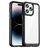 Mobigear Crystal Coque iPhone 14 Pro Max Coque arrière Rigide - Transparent / Noir