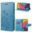 Mobigear Flowers Housse Samsung Galaxy M53 Etui Porte-Monnaie - Bleu