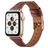 Mobigear Napoli Bracelet Cuir Apple Watch Fermeture boucle ardillon - 42/41/40/38 mm - Marron