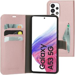 Mobiparts Classic Wallet Housse Samsung Galaxy A53 Etui Porte-Monnaie - Rose