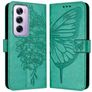 Mobigear Butterfly Housse OPPO Reno 12 Pro Etui Porte-Monnaie - Vert