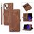 Mobigear Zipper Housse iPhone 14 Etui Porte-Monnaie - Marron