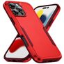 Mobigear Heavy Armor Coque iPhone 16 Pro Max Coque arrière Rigide Anti-Chocs - Rouge