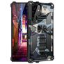 Mobigear Armor Stand Coque Samsung Galaxy S22 Ultra Coque arrière Rigide Anti-Chocs avec Support Amovible - Bleu
