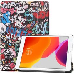 Mobigear Tri-Fold Coque iPad 7 (2019) Etui - Graffiti