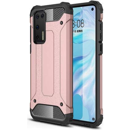 Mobigear Outdoor Coque Huawei P40 Coque arrière Rigide Anti-Chocs - Rose doré