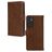 Mobilize Wallet Housse Samsung Galaxy A55 Etui en Cuir Véritable Porte-Monnaie - Marron