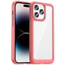 Mobigear Crystal Coque iPhone 14 Pro Coque arrière Rigide - Transparent / Rouge
