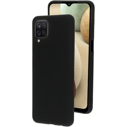Mobiparts Coque Samsung Galaxy A12 Coque arrière en Silicone - Noir