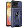 Mobigear Armor Ring Cam Slide Coque Motorola Edge 40 Pro Coque arrière Rigide Anti-Chocs avec Anneau-Support et Protecteur Lentilles - Bleu