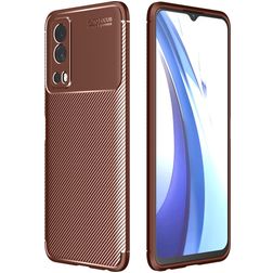 Mobigear Racing Coque Vivo Y72 Coque arrière en TPU Souple - Marron