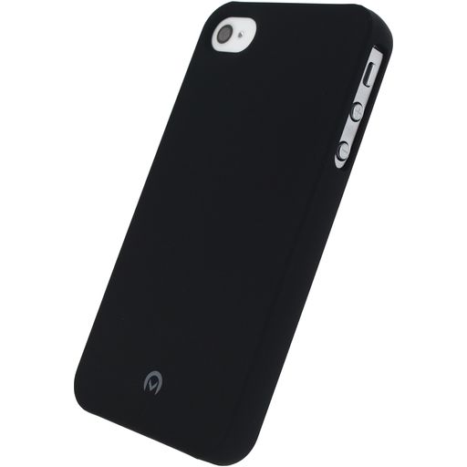 Mobilize Premium Coating Coque iPhone 4 Coque arrière en Silicone Anti-Chocs - Noir
