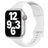 Mobigear Sport Slim Bracelet Silicone Apple Watch Fermeture à clou et passant - 49/46/45/44 mm - Blanc