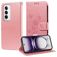 Mobigear Flowers Housse OPPO Reno 12 Pro Etui Porte-Monnaie - Rose doré