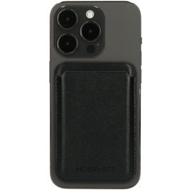 Mobiparts Cardholder - Porte Cartes en - 3 Cartes - Compatible MagSafe - Noir